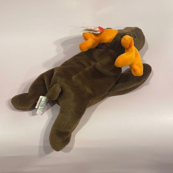 1993 Vintage Chocolate the Moose Ty Original Beanie Baby 9” PVC Pellets NWT EUC - Picture 4 of 9